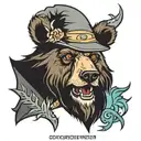 Bear Wizard tattoo design idea
