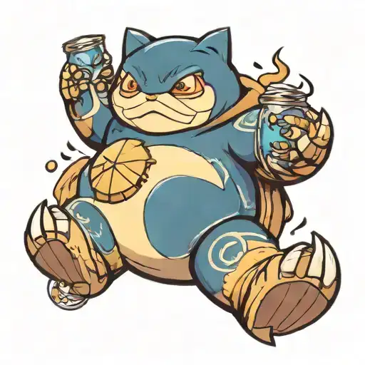 snorlax tattoo design idea