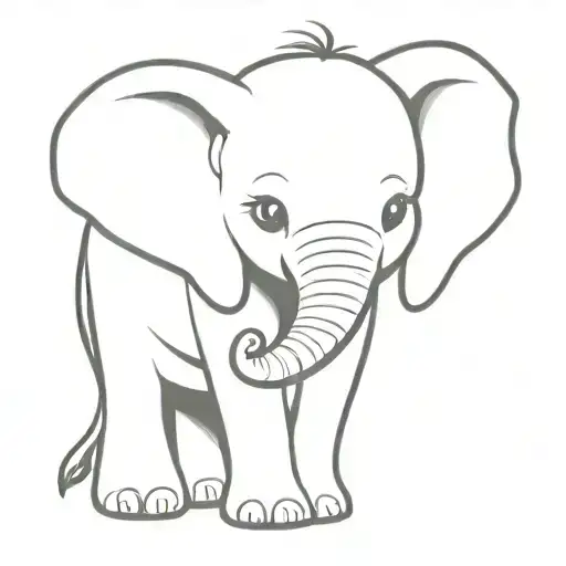 black and white baby elephant arm tattoo, Halloween themed tattoo design idea