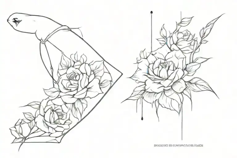 middle size linery tattoo on triceps tattoo design idea