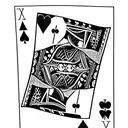 baraja de 5 cartas de poker en la que se vea la primera entera y las demás solo las esquinas  tattoo design idea