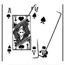 baraja de 5 cartas de poker en la que se vea la primera entera y las demás solo las esquinas  tattoo design idea