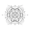 lines and dots tattoo with 5 dots representing 5 family members and lines representing life tattoo design idea