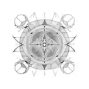 lines and dots tattoo with 5 dots representing 5 family members and lines representing life tattoo design idea