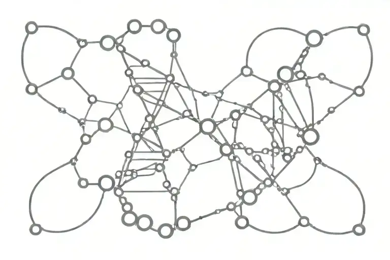 dna molecule with spikes crossed tattoo design idea