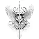 justice, temperance, courage and wisdom tattoo design idea