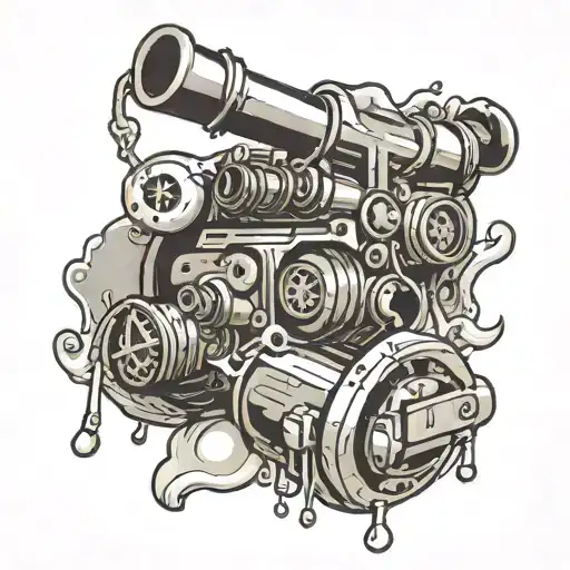 adventure time and grenade launcher tattoo design idea