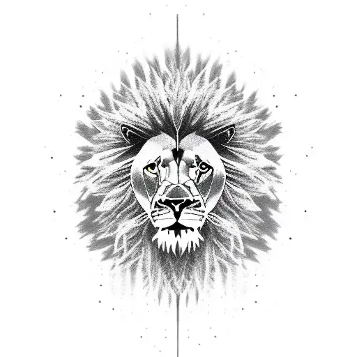 alpha omega lion of judah tattoo design idea