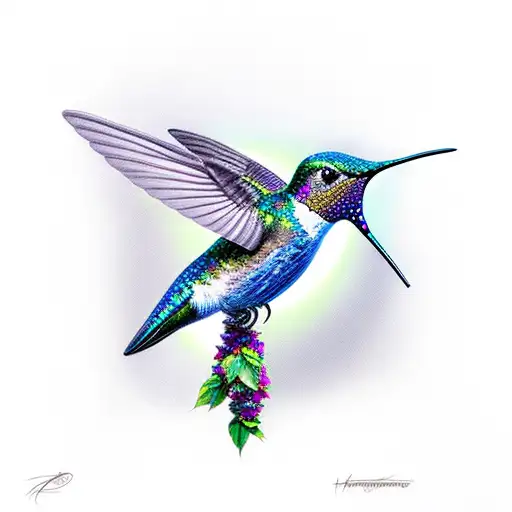 Hummingbird infinity 49 tattoo design idea