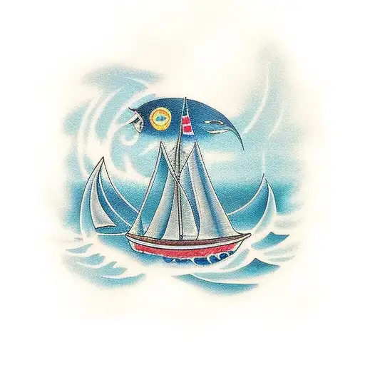 Tattoo on the sea and the waves, considering its infinity and melancholy, nostalgia. It is a memory of my childhood. tattoo design idea