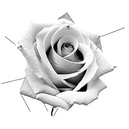 a rose which shows how perspectives change from person to person tattoo design idea