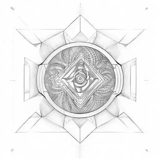 perspective text tattoo design idea