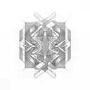 perspective text tattoo design idea