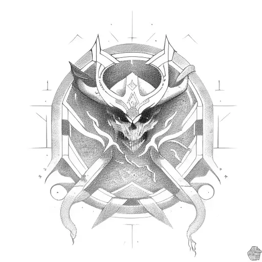 Combine elements from Elden Ring with gaming symbols tattoo design idea