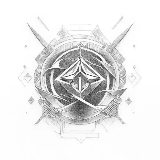 Combine elements from maliena Elden Ring with gaming symbols tattoo design idea