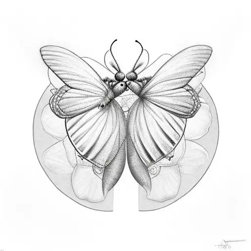 two butterflies one bigger than the other one it has to represent the love between the mother to their daughter  tattoo design idea