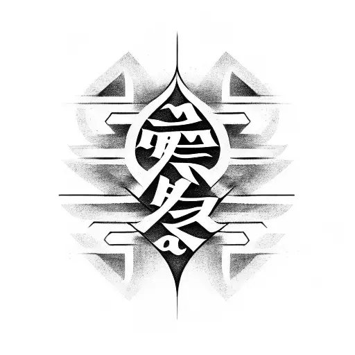 kaizen japanese font tattoo design idea