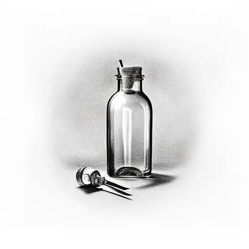 red potion bottle  tattoo design idea