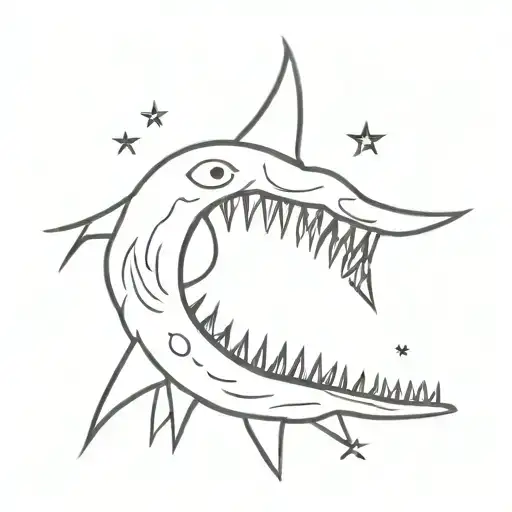 oh mama here comes midnight with the dead moon in its jaws  tattoo design idea