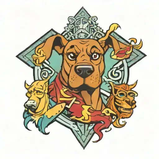 Scooby doo gang, the flash, a cross, PHILLIPHIANS 14:3 tattoo design idea