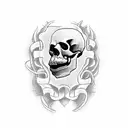 skull see no evil speak no evil hear no evil  tattoo design idea