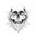 skull see no evil speak no evil hear no evil  tattoo design idea