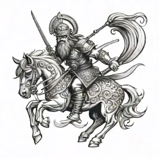 Persian warrior tattoo design idea
