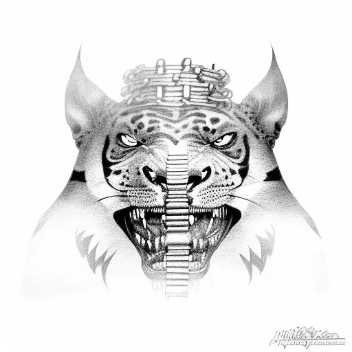 tai lung chained up in prison tattoo design idea