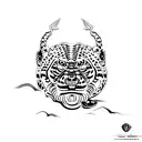 tai lung chained up in prison tattoo design idea