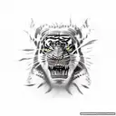 tai lung chained up in prison tattoo design idea