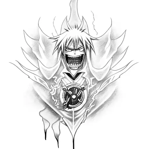 minazuki bankai bleach with blood tattoo design idea
