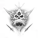 minazuki bankai bleach with blood tattoo design idea