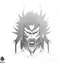 minazuki bankai bleach with blood tattoo design idea