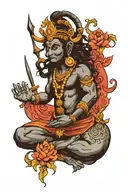 Hanuman peace healing broken heart lord shiva mantra  tattoo design idea
