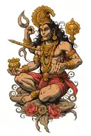 Hanuman peace healing broken heart lord shiva mantra  tattoo design idea