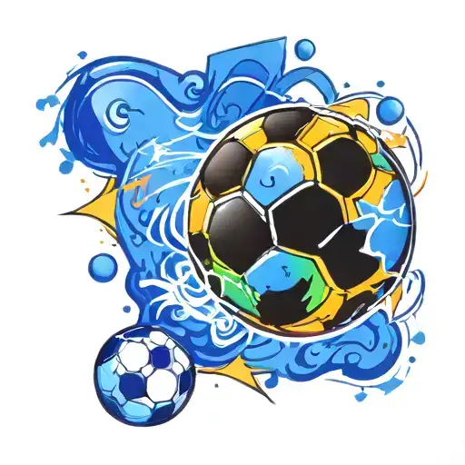soccer party tattoo design idea