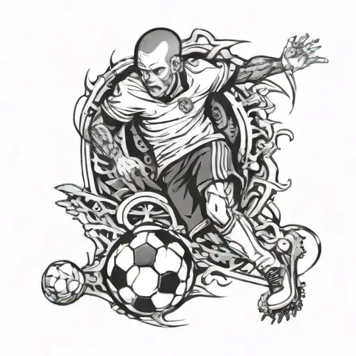 soccer tattoo design idea