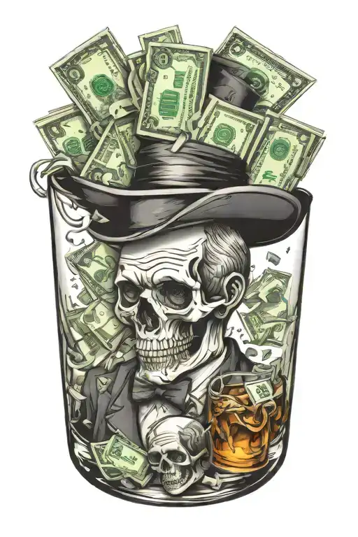 money whiskey game pc gamer tattoo design idea