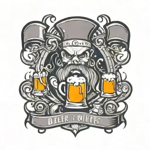 beer whiskey pc gamer rich tattoo design idea