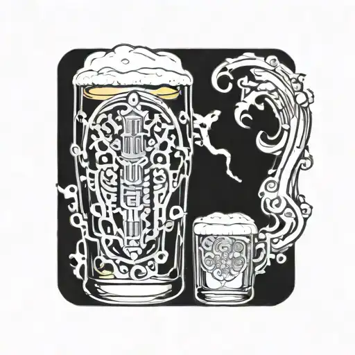beer whiskey pc gamer rich tattoo design idea