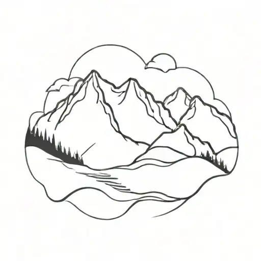 the Lake District Mountains Tattoo tattoo design idea