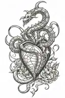 scorpions making a heart tattoo design idea