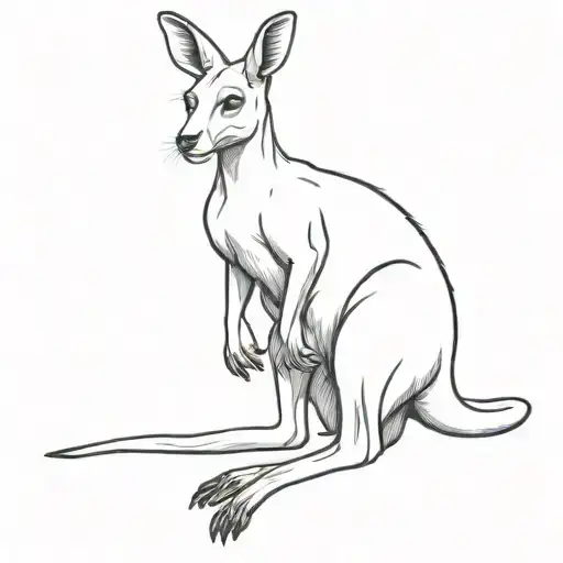 Kangaroo tattoo design idea