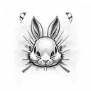 evil playboy bunny tattoo design idea
