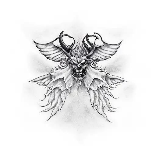"and if I don't let my demons out to breathe I'll end up with some horns or a pair a fucking wings" tattoo design idea