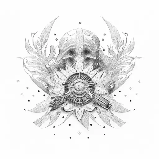 Aster and Taxus  tattoo design idea