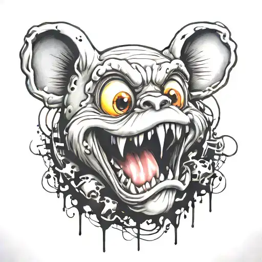 90's cartoon characters tattoo design idea