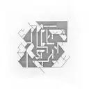 A dotwork tattoo featuring a labyrinth or maze, symbolizing the challenges and rewards of the client's pursuit of wealth tattoo design idea