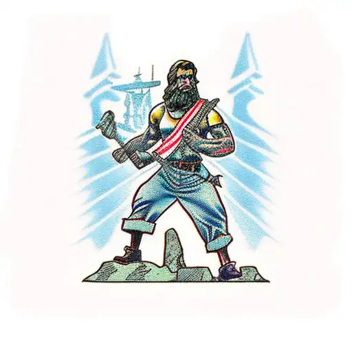 cleveland guardian statue tattoo design idea