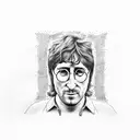 rostro de John Lennon  tattoo design idea